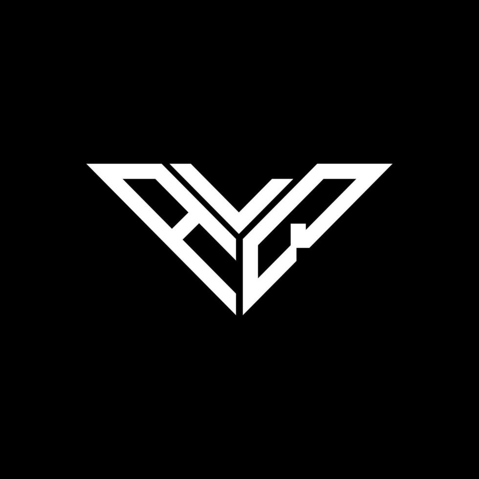 conception créative du logo de la lettre alq avec graphique vectoriel, logo alq simple et moderne en forme de triangle. vecteur