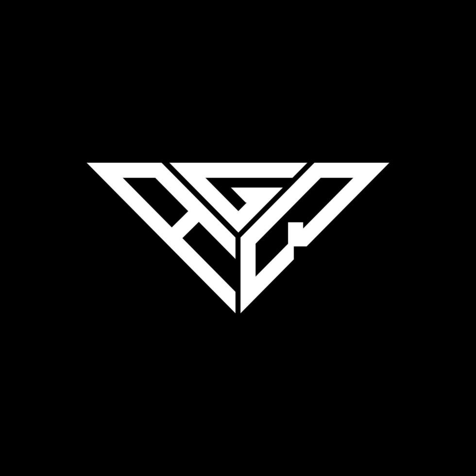 Conception créative du logo de lettre agq avec graphique vectoriel, logo agq simple et moderne en forme de triangle. vecteur