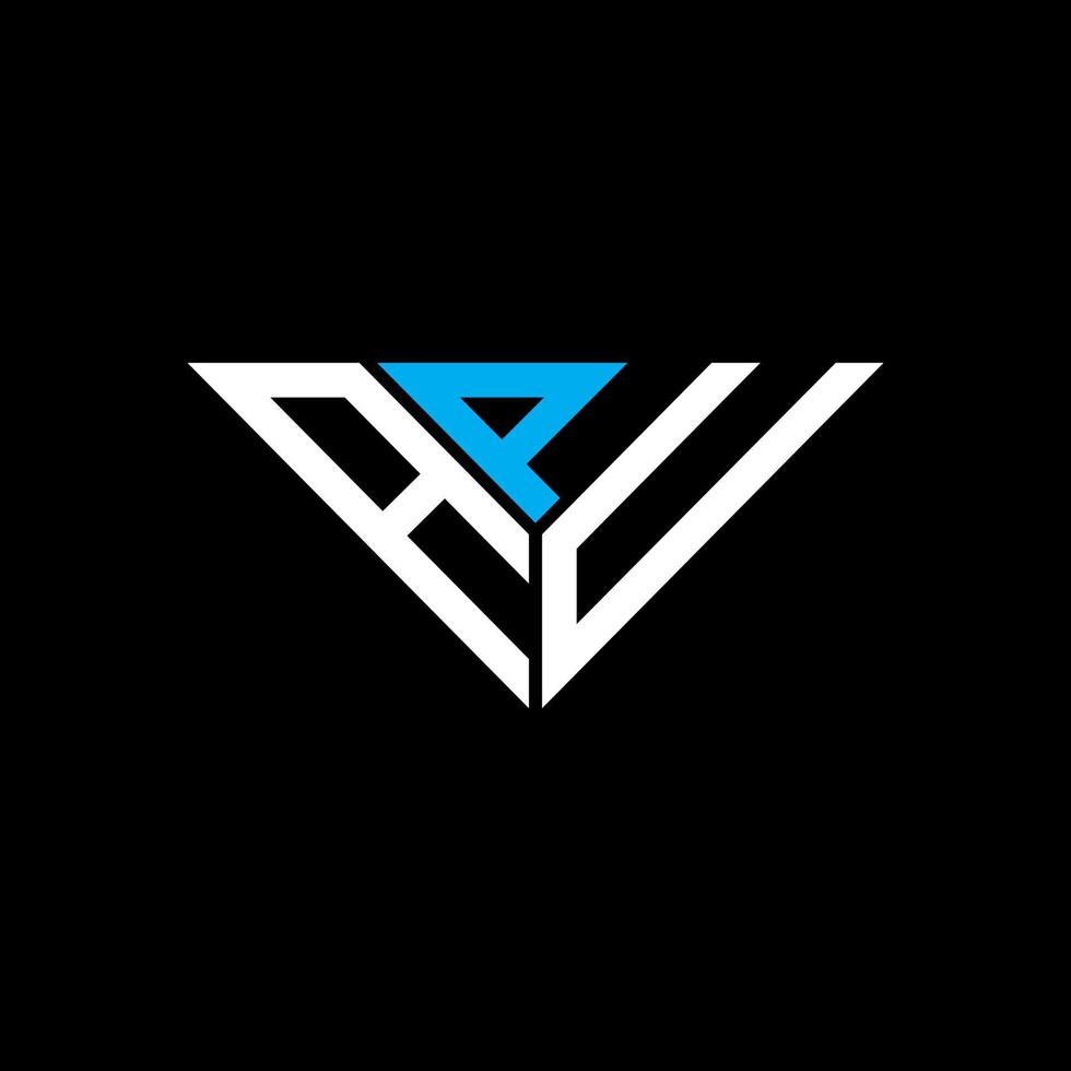 conception créative du logo apu letter avec graphique vectoriel, logo apu simple et moderne en forme de triangle. vecteur