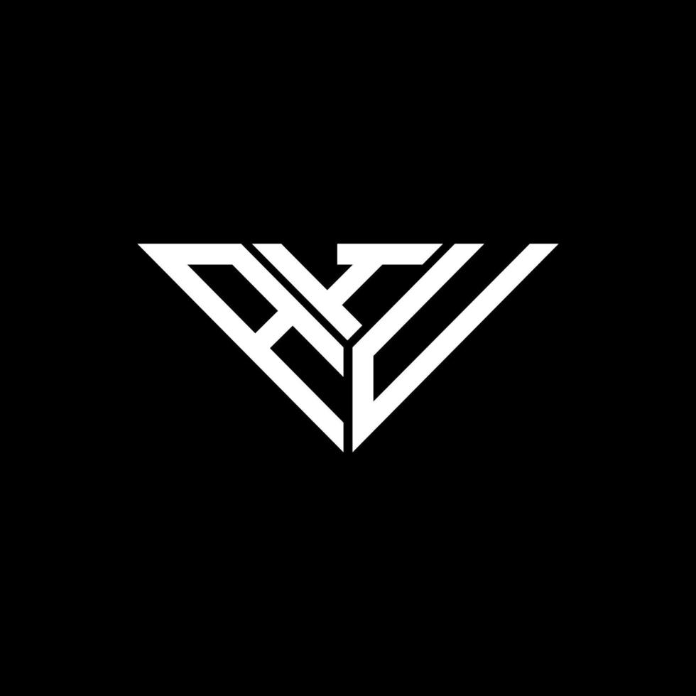 création de logo de lettre ahu avec graphique vectoriel, logo ahu simple et moderne en forme de triangle. vecteur