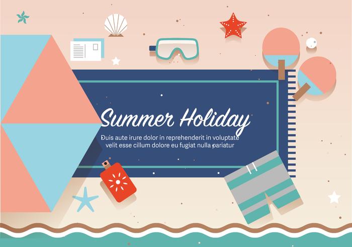 Vecteur gratuit de vacances d'été