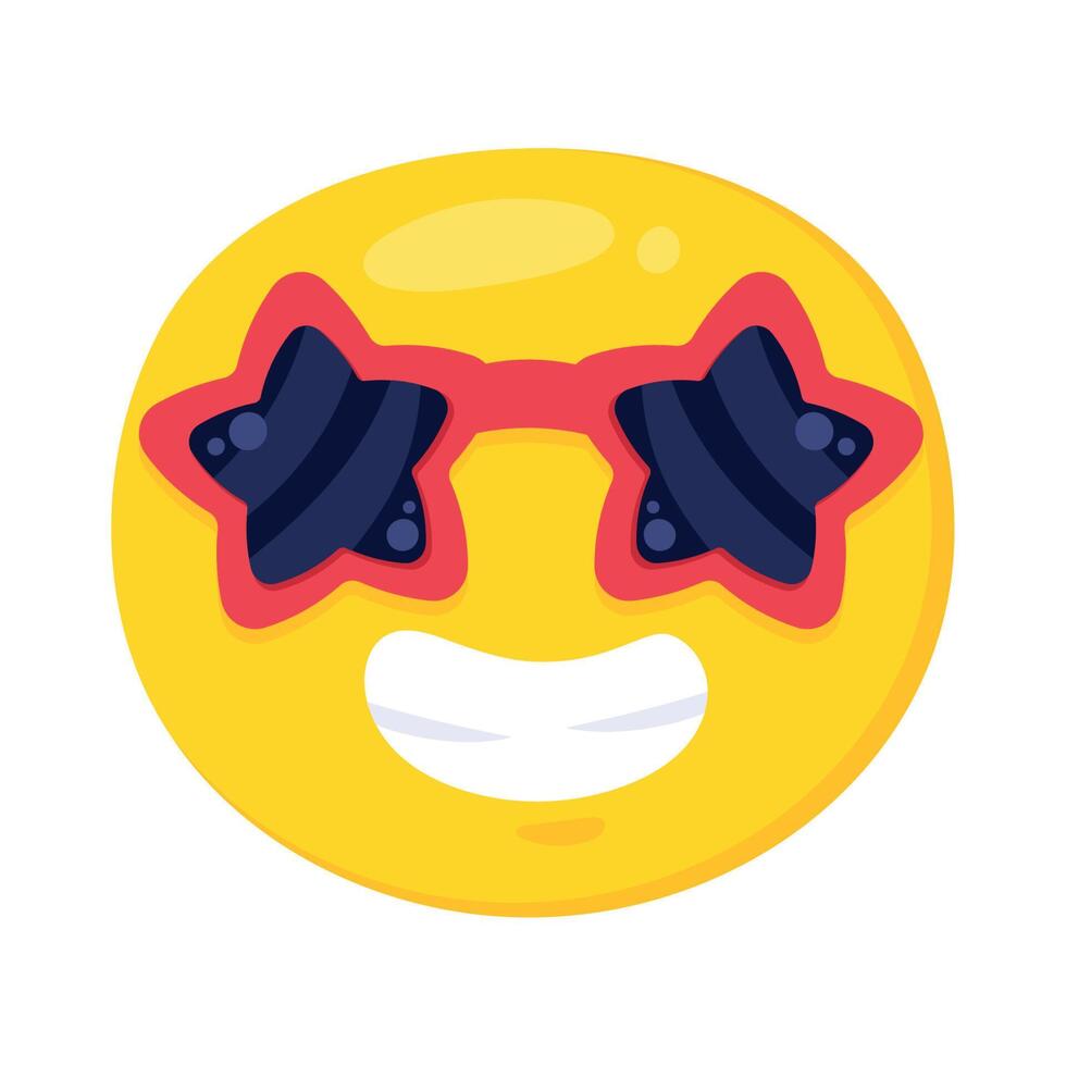 emoji avec des lunettes de soleil vecteur