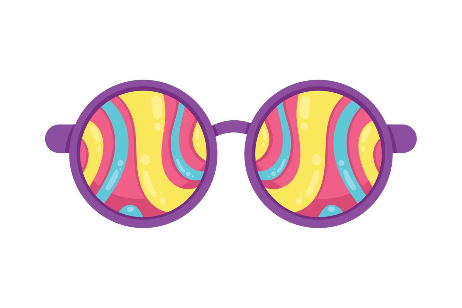 accessoire de lunettes de soleil hippie vecteur