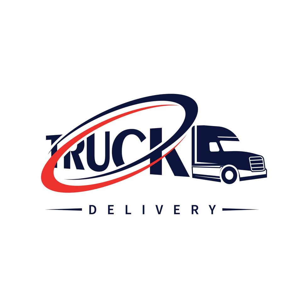 camion logo logistique illustration conception vecteur camion silhouette abstrait logo modèle