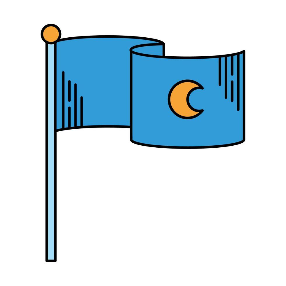 lune drapeau espace extérieur vecteur