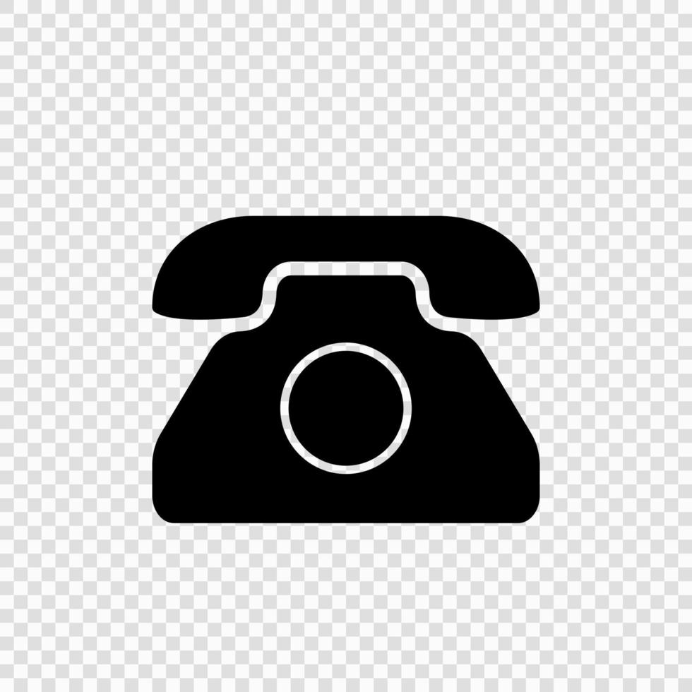 ancienne icône de téléphone. symbole rétro vintage vecteur