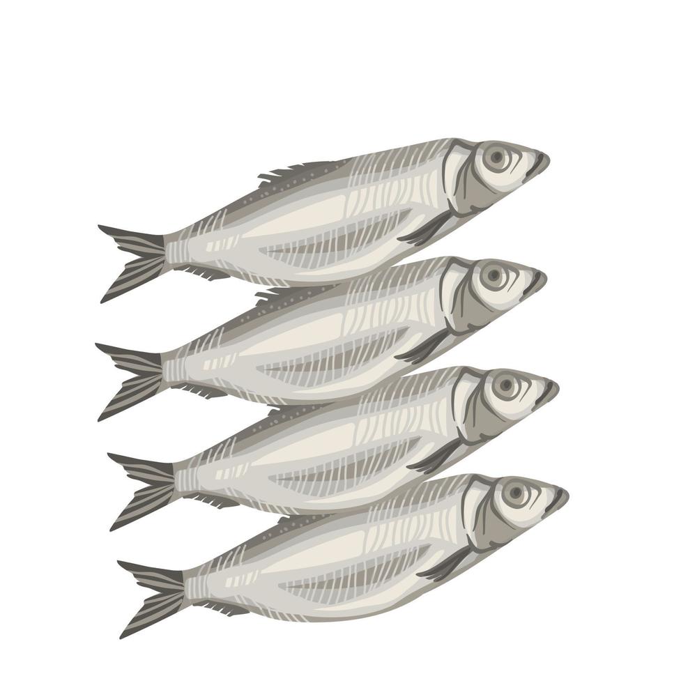 collection de poissons pour la conservation dans un style plat vecteur