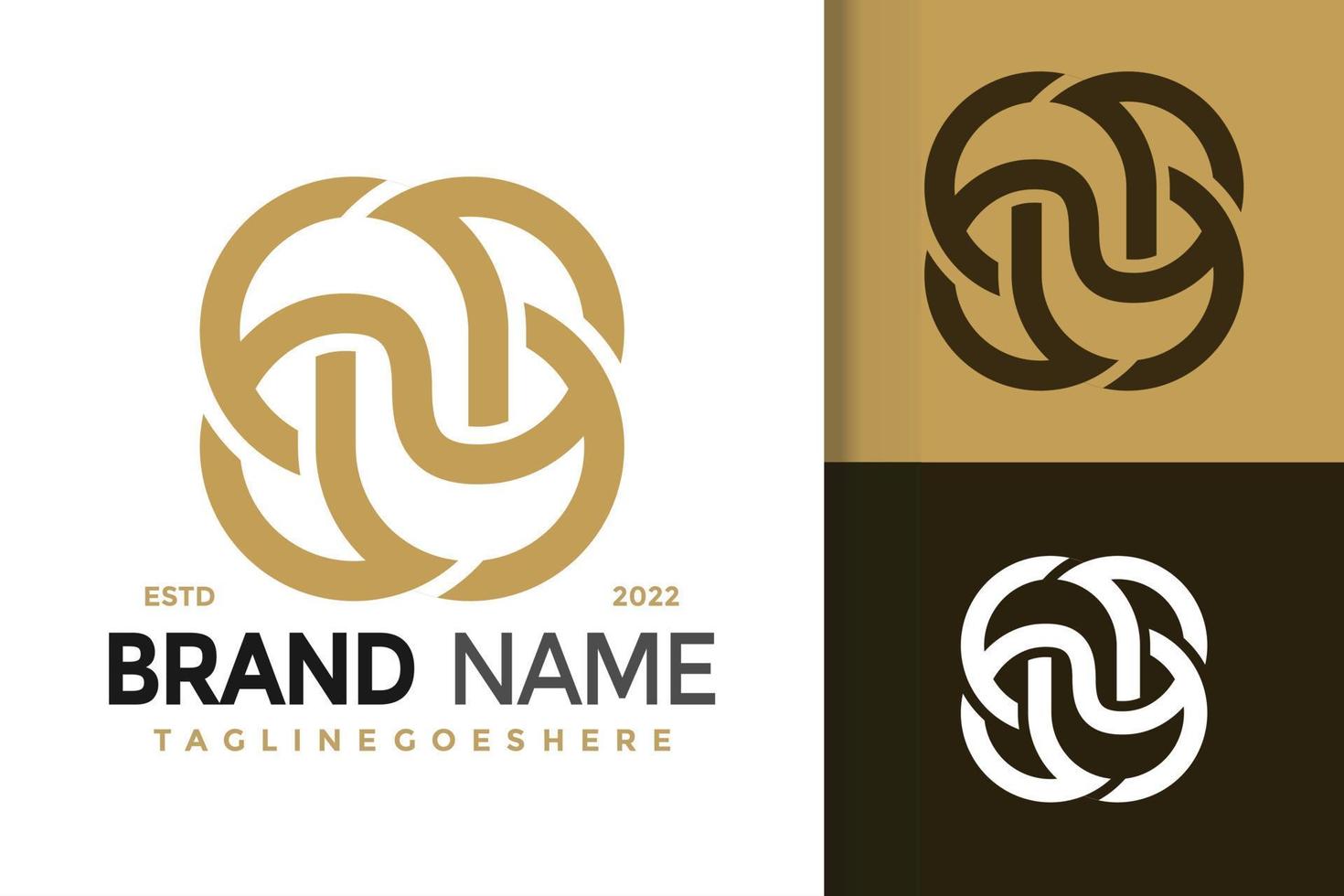 création de logo abstrait lettre n, vecteur de logos d'identité de marque, logo moderne, modèle d'illustration vectorielle de dessins de logo