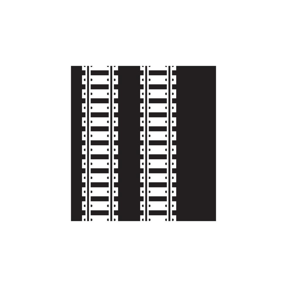 illustration de modèle de conception d'icône de vecteur de chemin de fer