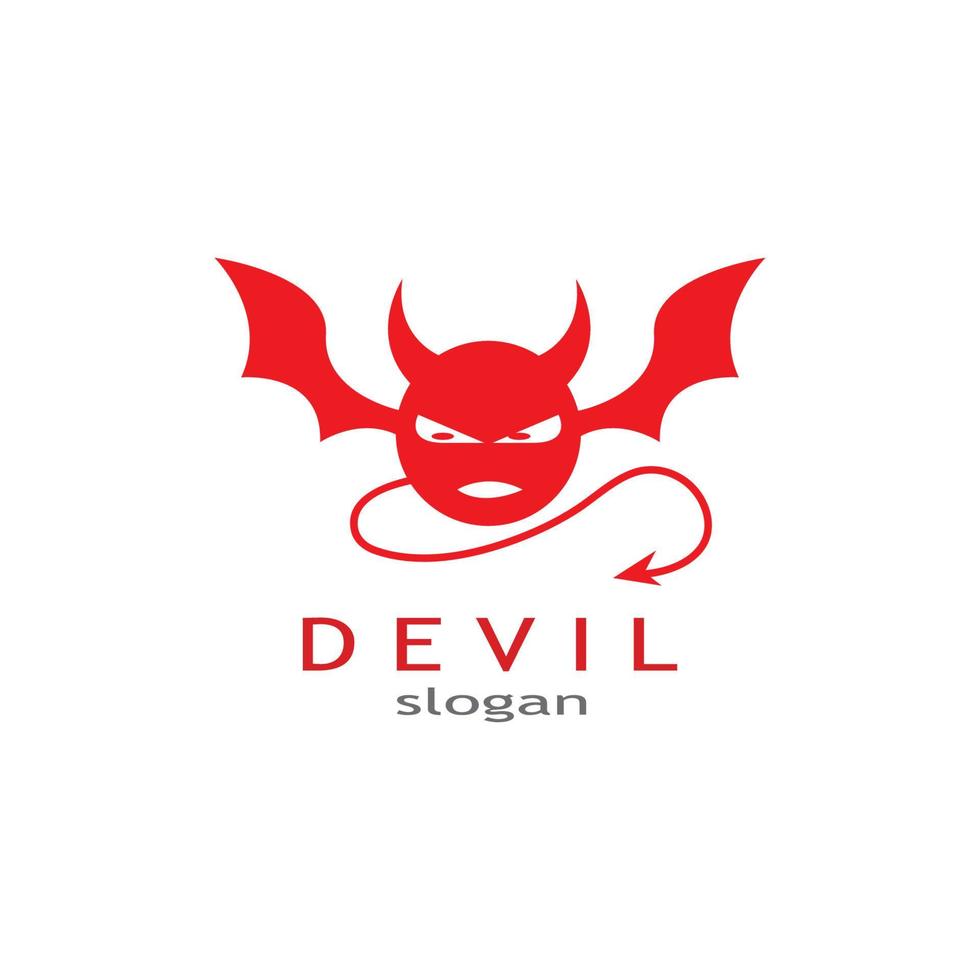 modèle de vecteur de logo diable