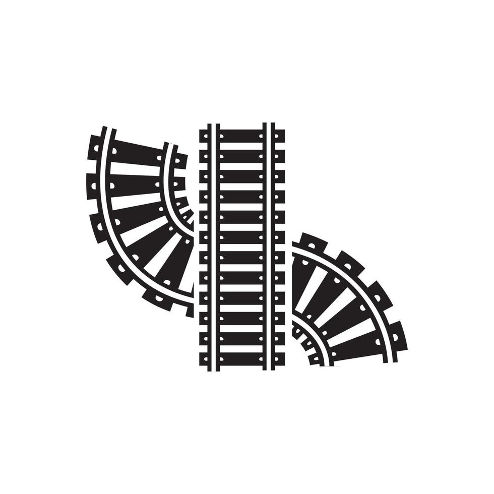 illustration de modèle de conception d'icône de vecteur de chemin de fer