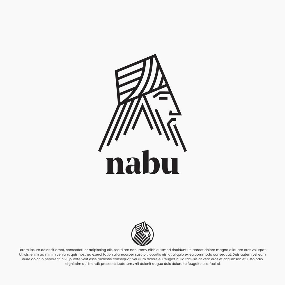 vecteur de conception de logo dieu nabu