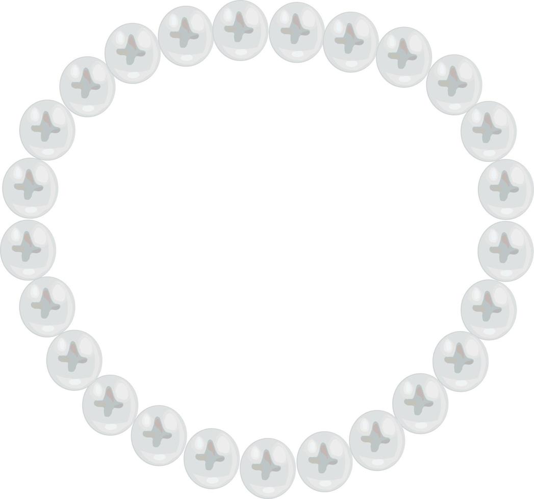 collier de perles sur fond blanc. vecteur