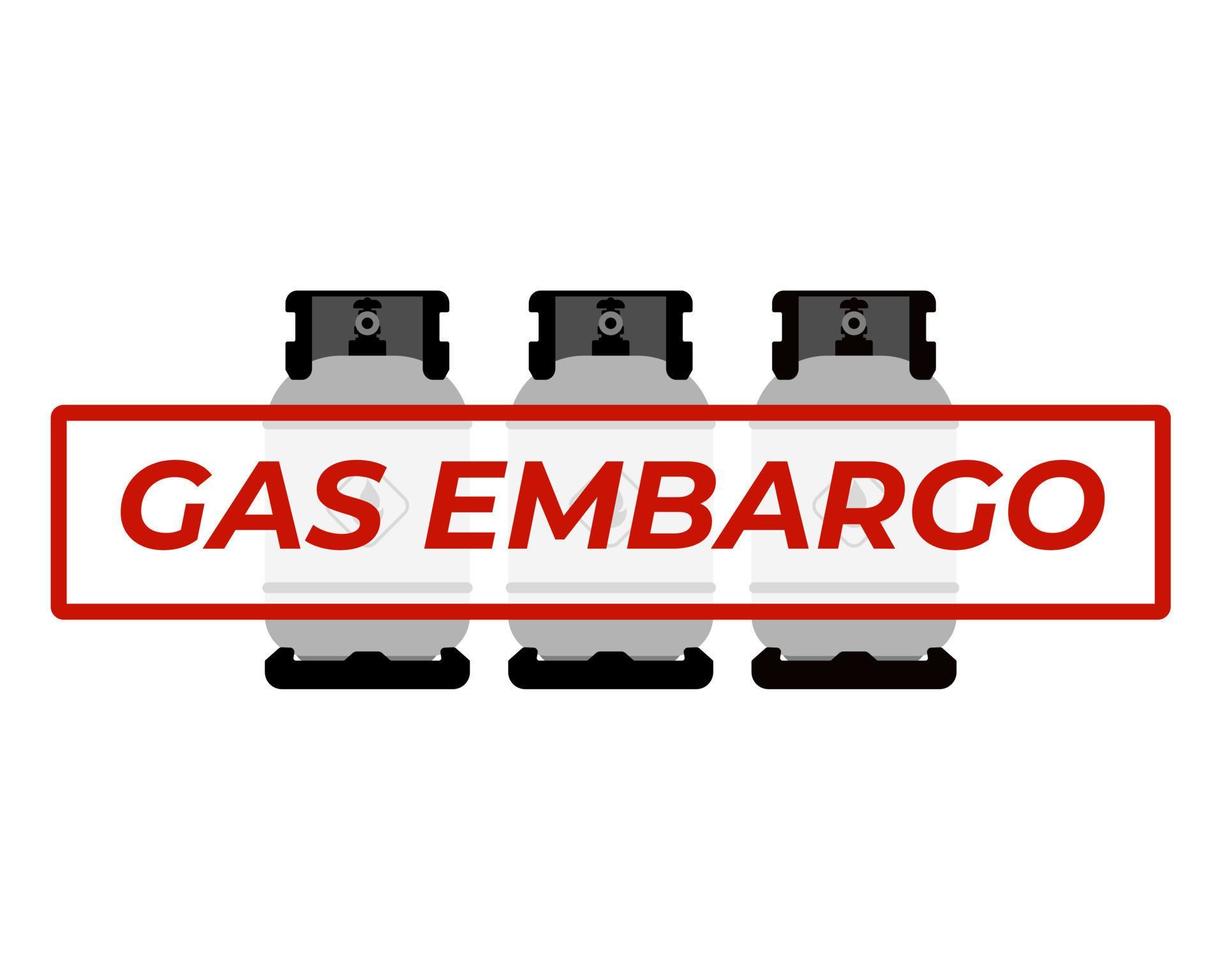 concept d'embargo sur le gaz. style plat. vecteur
