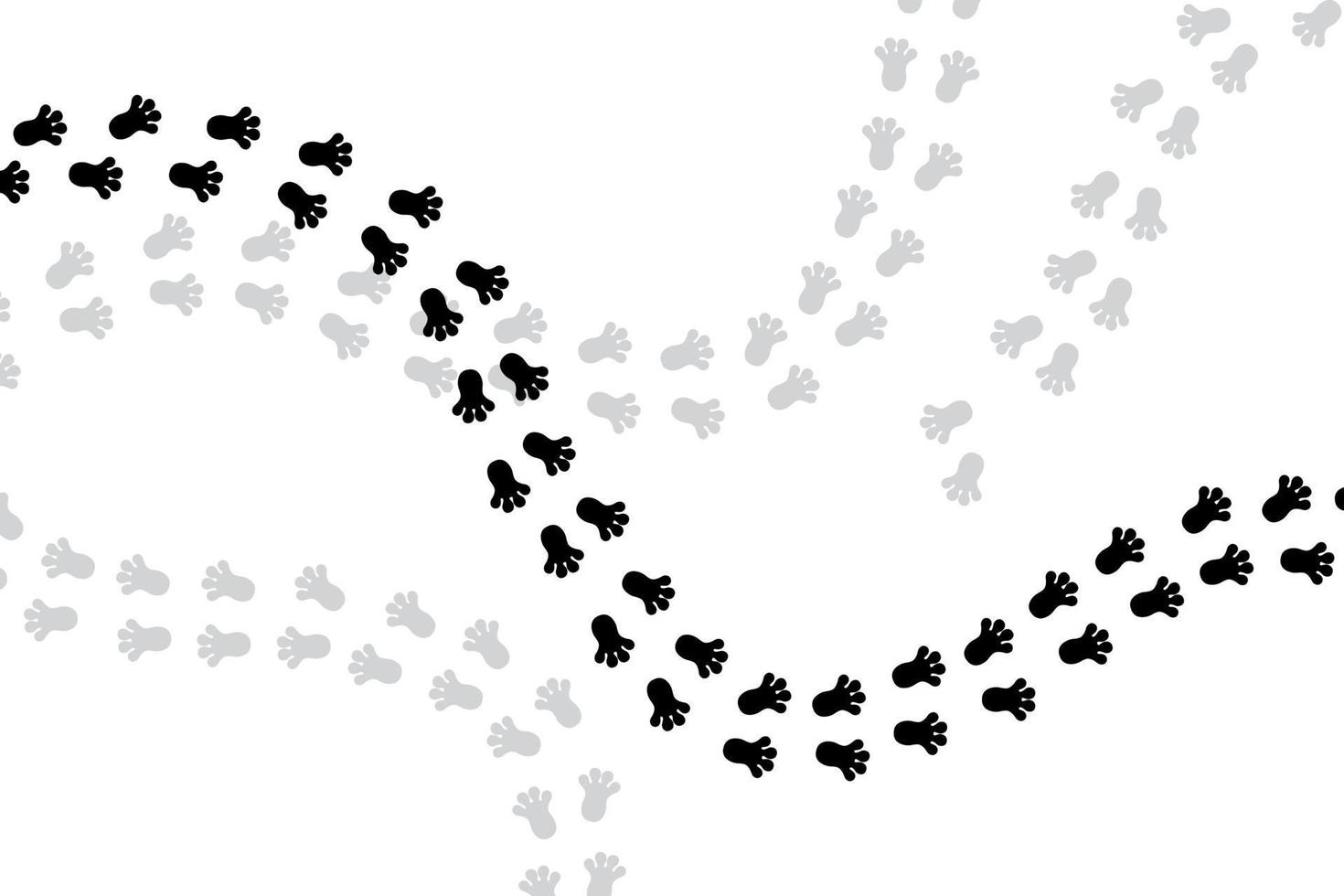 sentier des lapins. silhouette noire du pied de lièvre. 6182415 Art  vectoriel chez Vecteezy