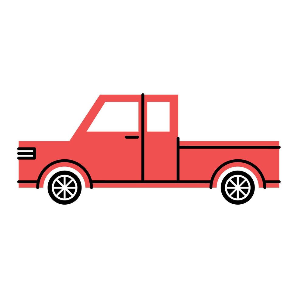 camion rouge moyen de transport vecteur