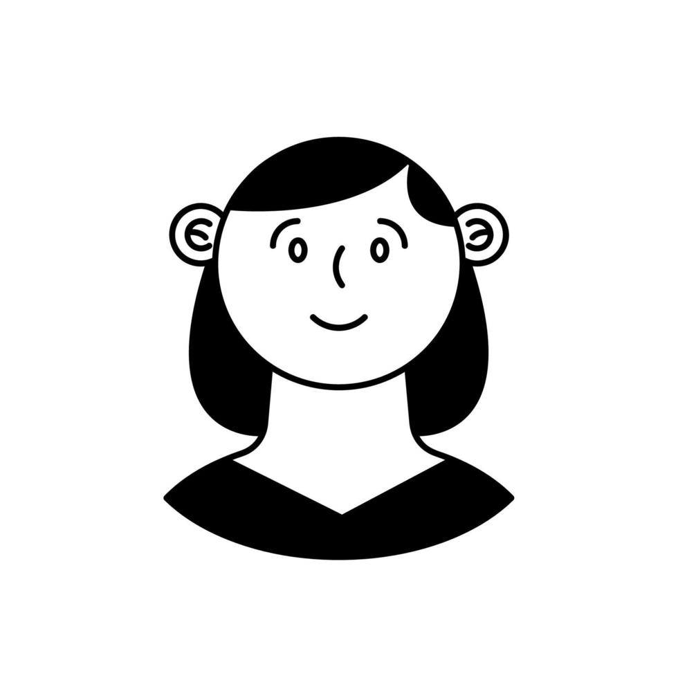 femme souriante personnage avatar vecteur