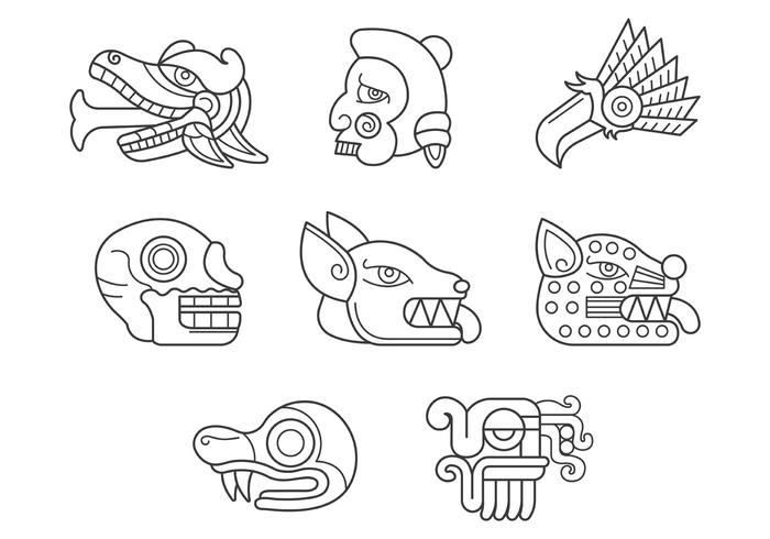 Quetzalcoatl symbol vector