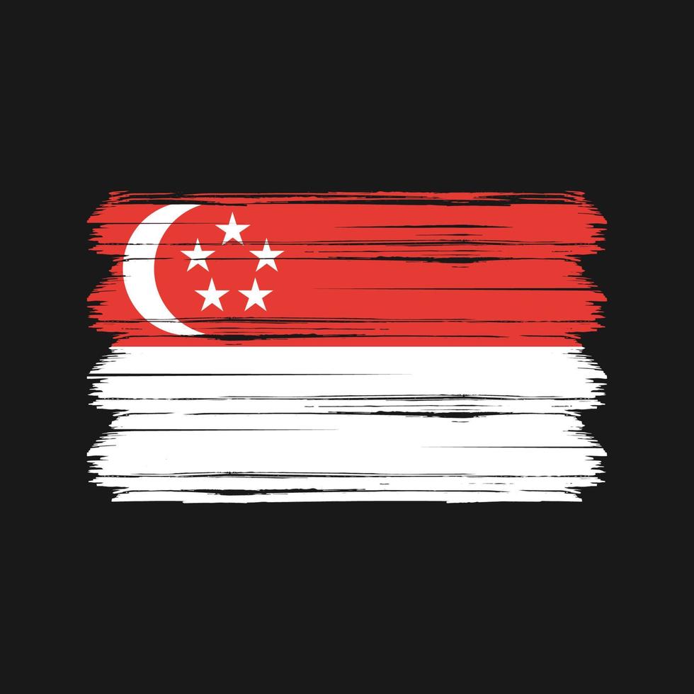 vecteur de drapeau de singapour. drapeau national