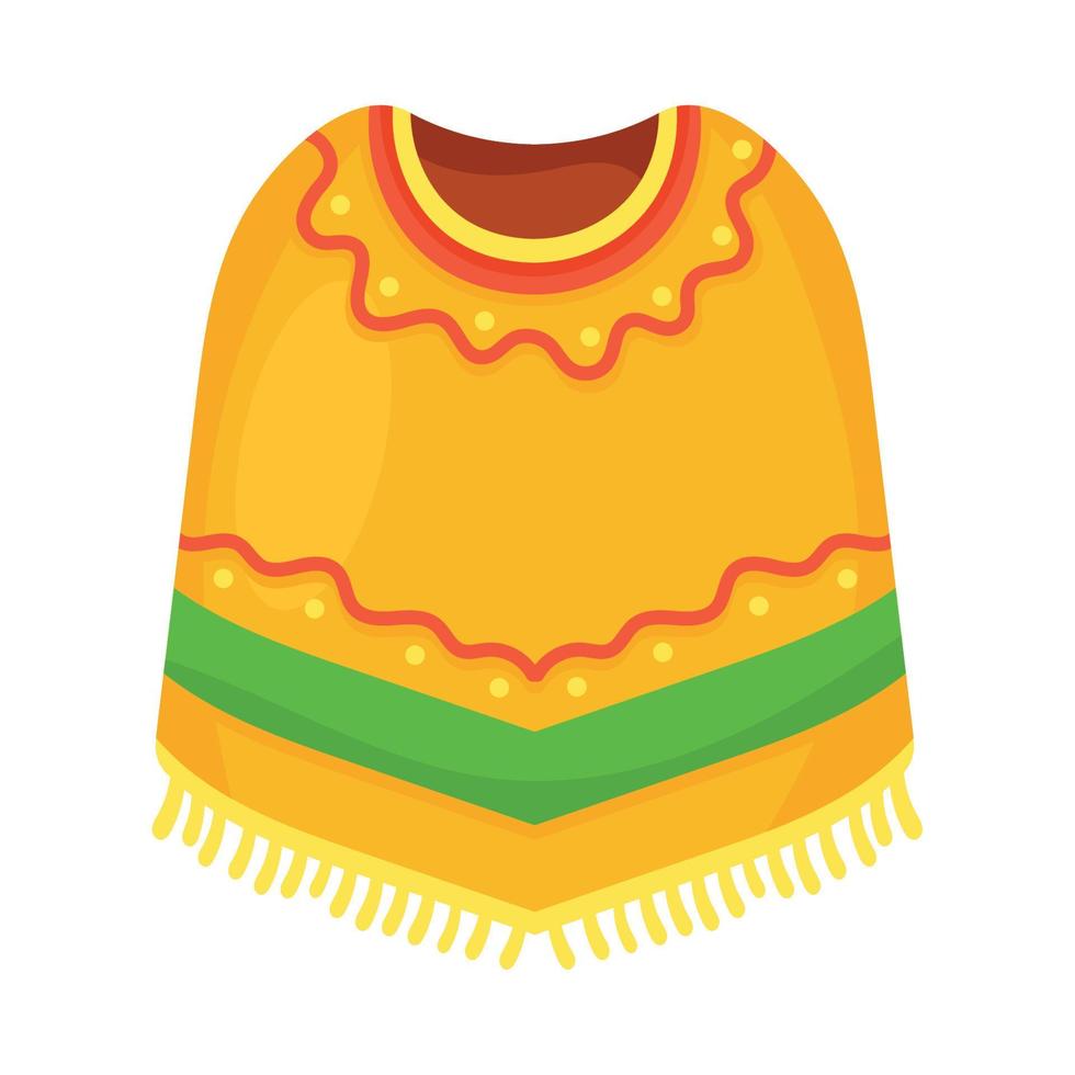 poncho de la culture mexicaine vecteur