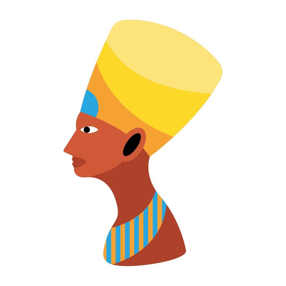 Néfertiti reine égyptienne vecteur