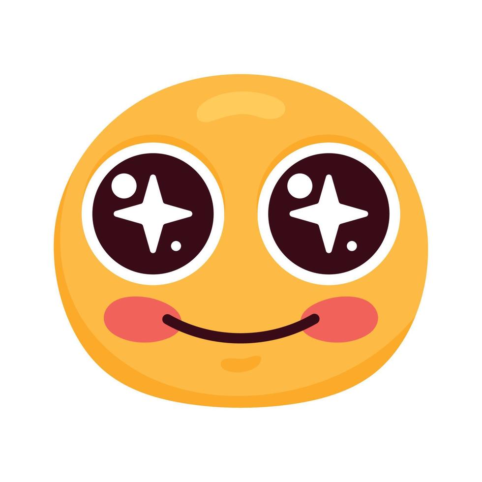 personnage de visage emoji hypnotisé vecteur