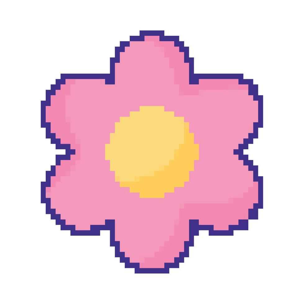 fleur pixel art vecteur