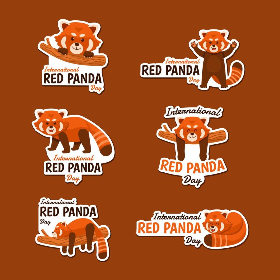 célébrer le jour du panda rouge vecteur