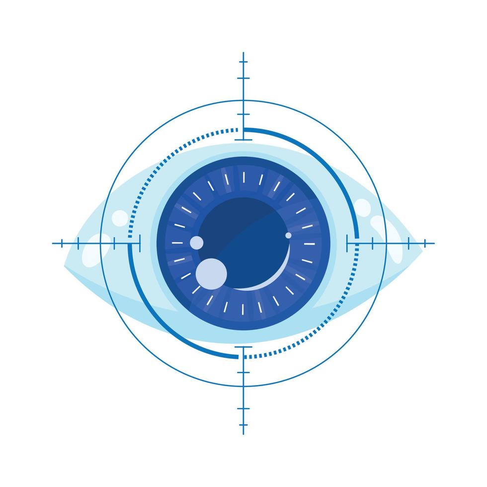 œil humain avec cible vecteur