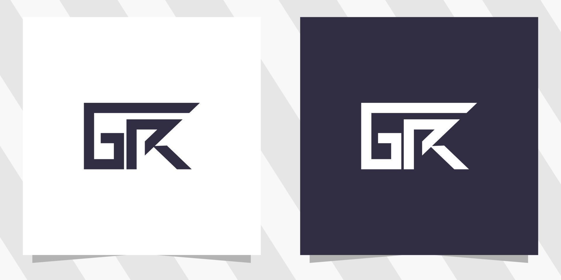 création de logo lettre gr rg vecteur