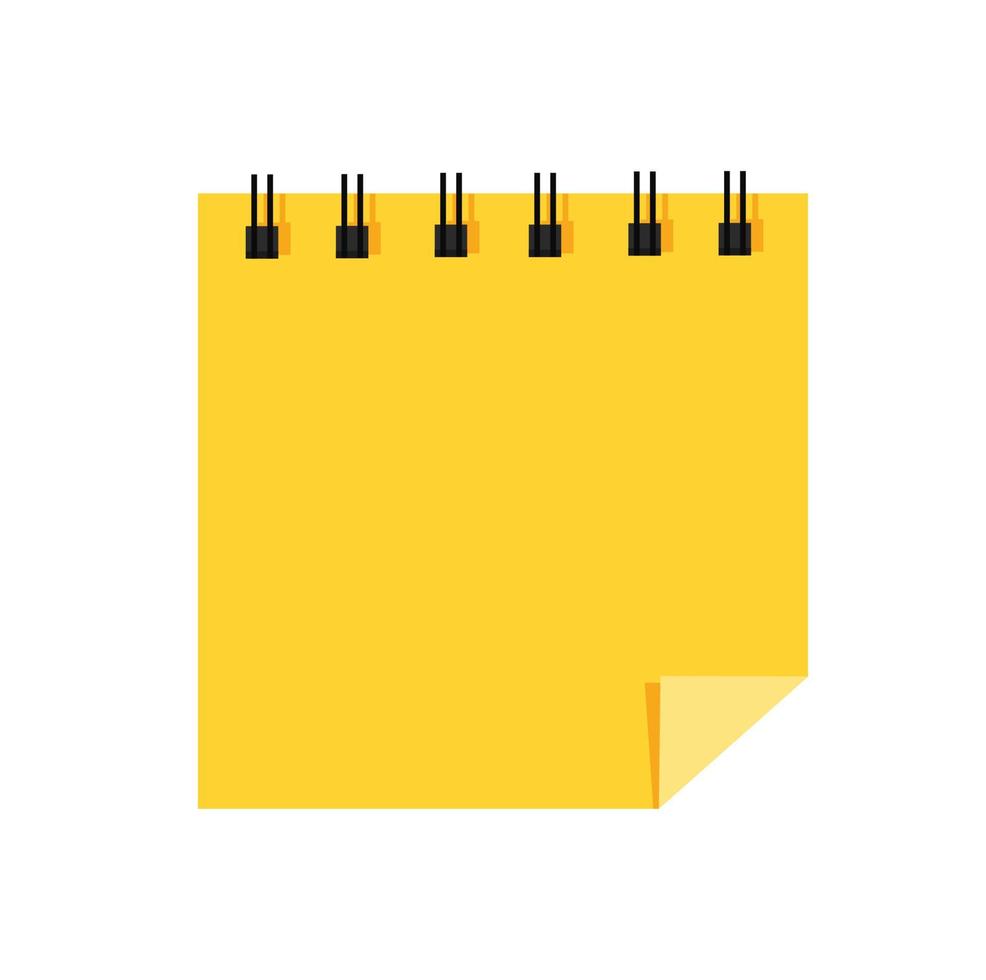 mémo de papiers collants jaunes. illustration vectorielle vecteur