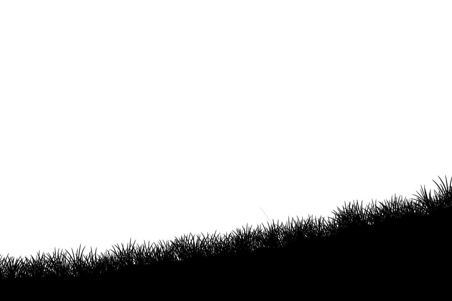 silhouette de la vallée de l'herbe vecteur