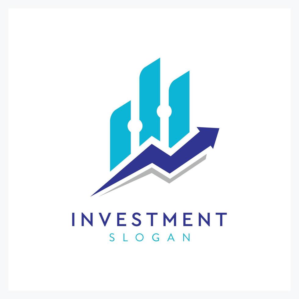 logo de diagramme de financement d'entreprise d'investissement vecteur