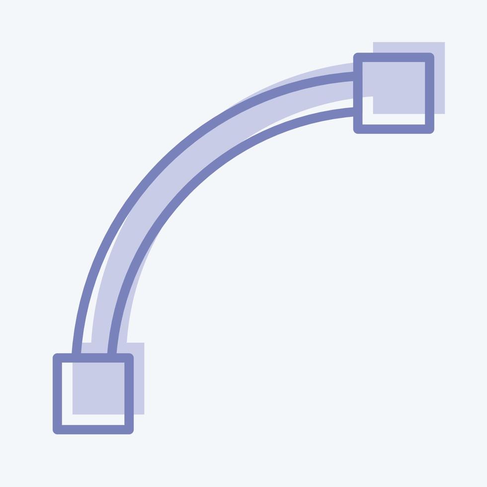 icône dessiner arc. lié au symbole des outils de conception graphique. style bicolore. conception simple modifiable. simple illustration. icônes vectorielles simples vecteur