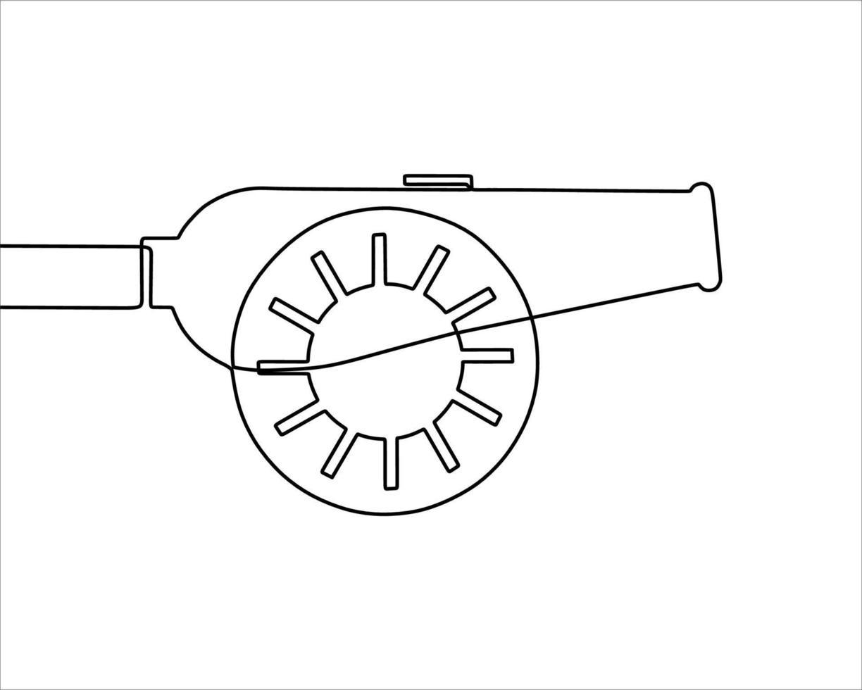 dessin au trait continu sur canon vecteur