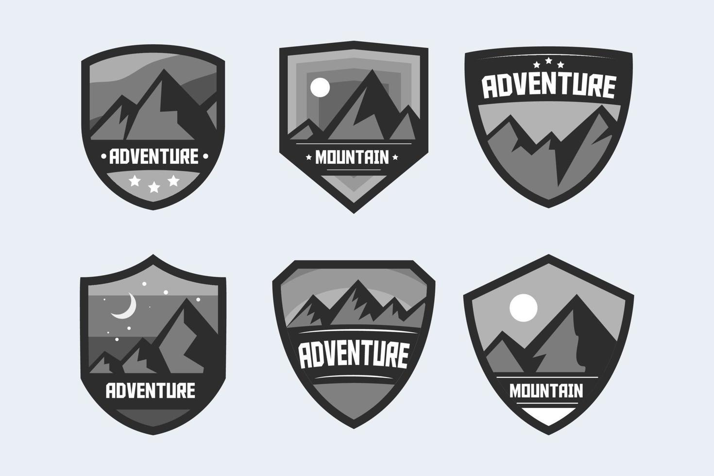 bouclier thème aventure logo vecteur