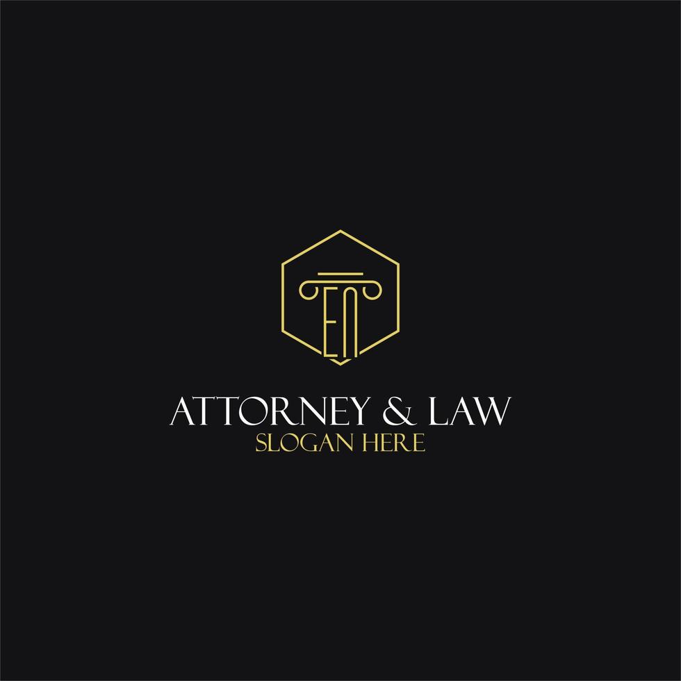 création d'initiales en monogramme pour le logo juridique, avocat, avocat et cabinet d'avocats vecteur