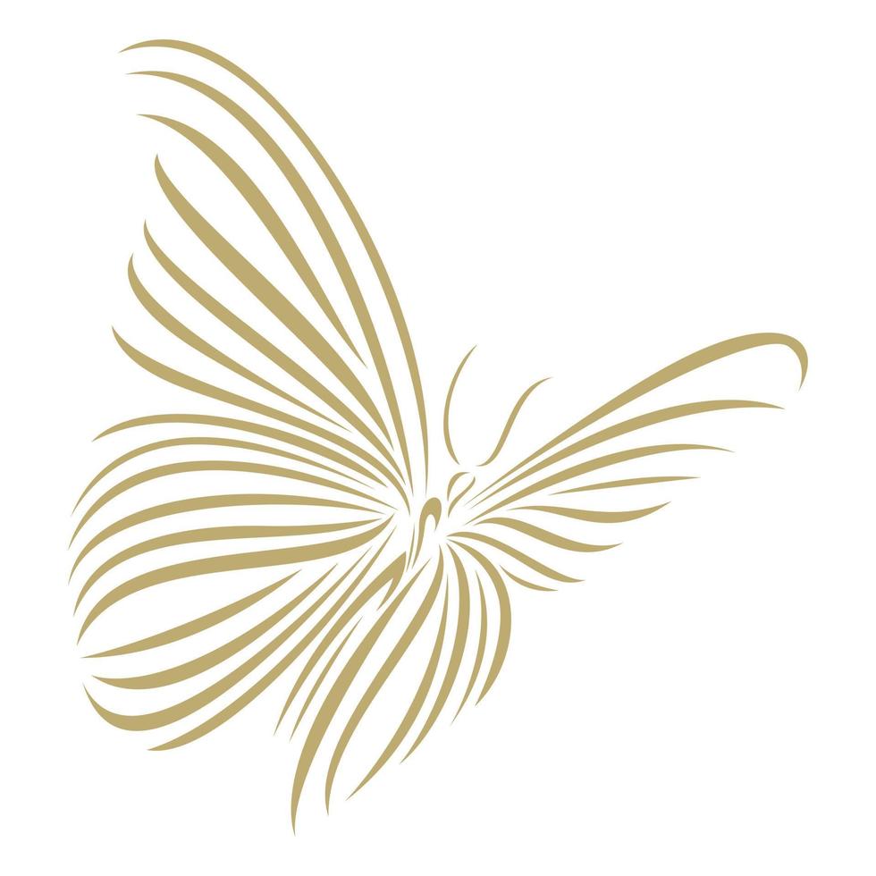 icône de logo vectoriel papillon unique