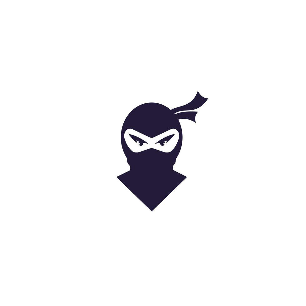 modèle de conception de logo vectoriel ninja.