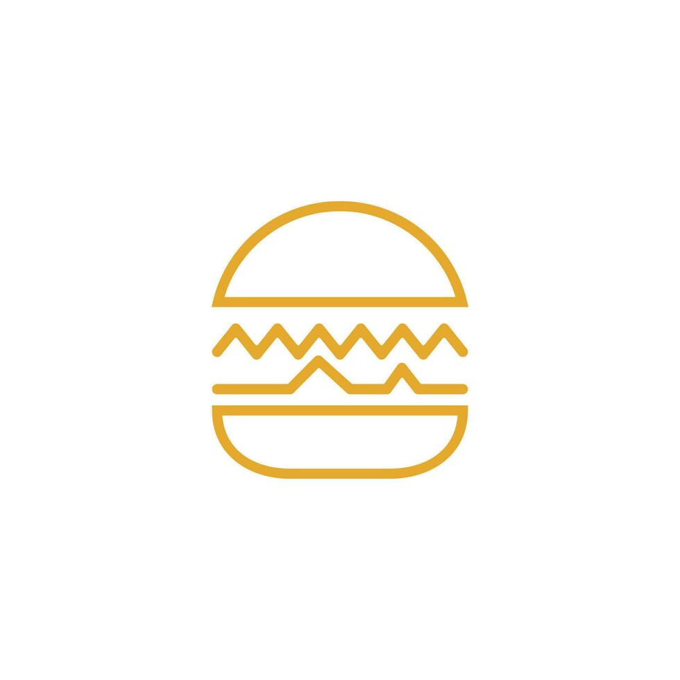 création de logo vectoriel de hamburger. logo du café burger.