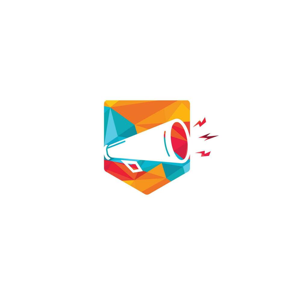 création de logo vectoriel mégaphone. concept de symbole créatif pour l'agence de marketing.