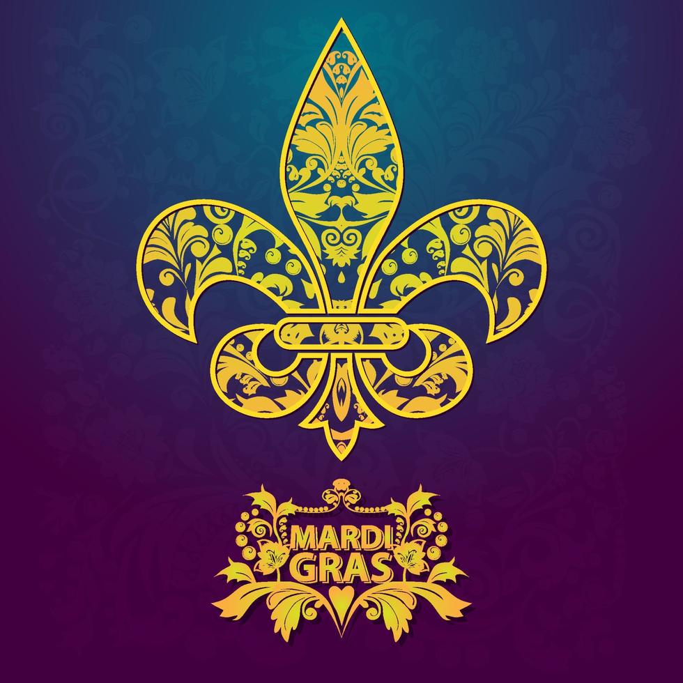 motif de fond avec masque doré orné mardi gras illustration vectorielle vecteur