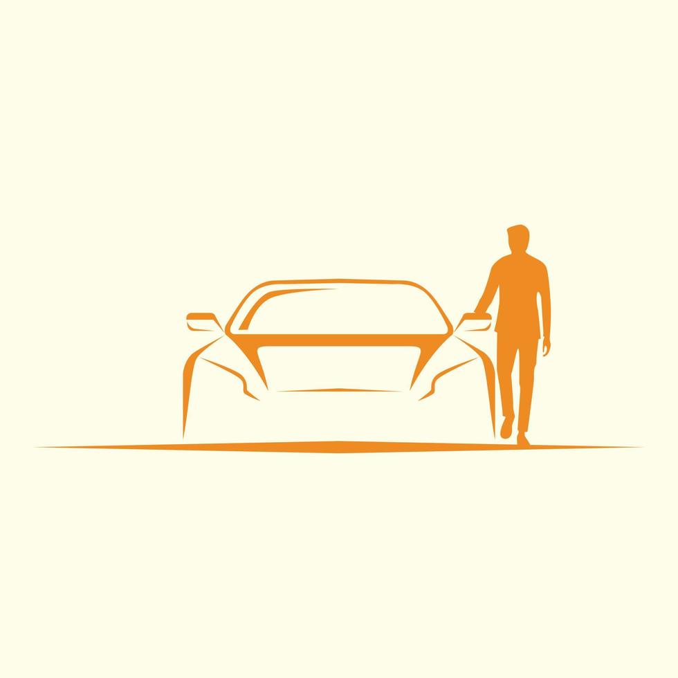 illustration d'icône de logo de vecteur de voiture