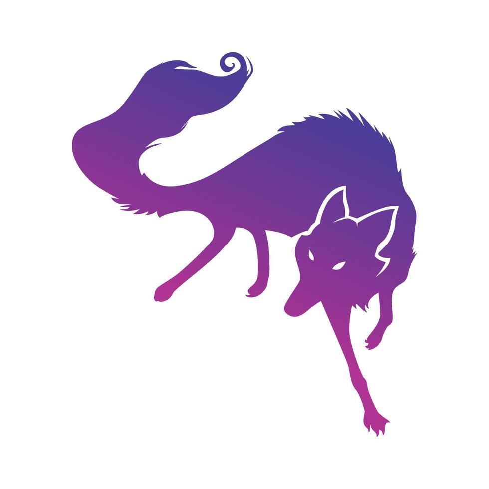 illustration d'icône de vecteur de loup violet