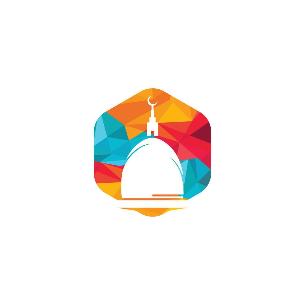 création du logo de la tour de la mosquée étoile. concept de conceptions de logo islamique. vecteur