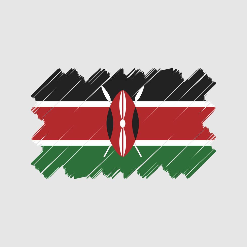 conception vectorielle du drapeau du kenya. drapeau national vecteur