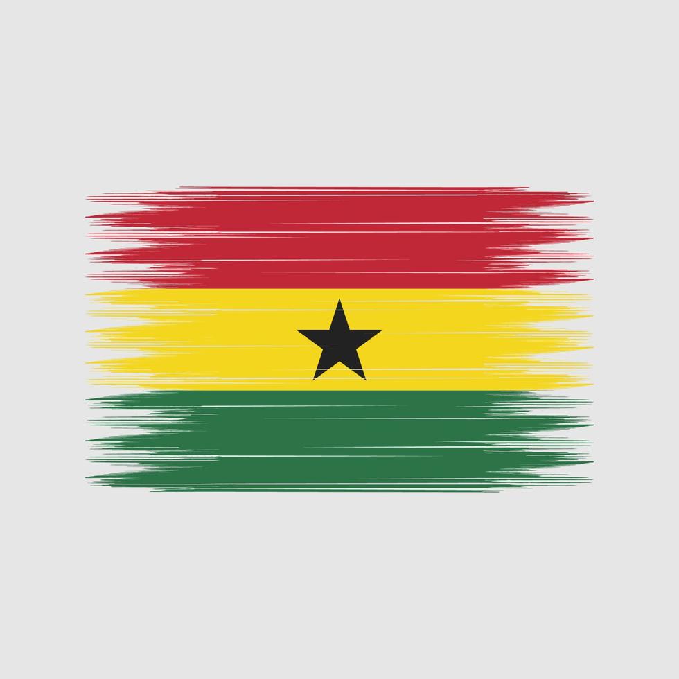 brosse de drapeau du ghana. drapeau national vecteur