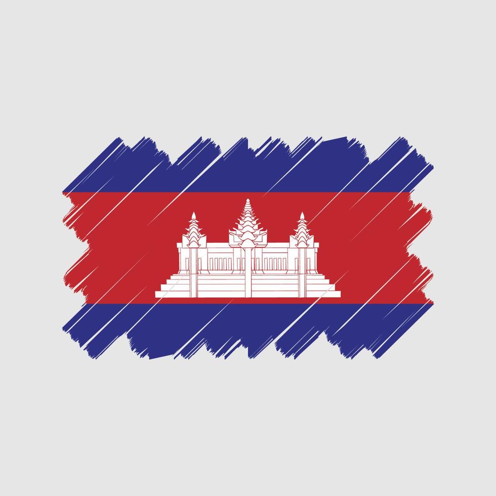 conception vectorielle du drapeau du cambodge. drapeau national vecteur