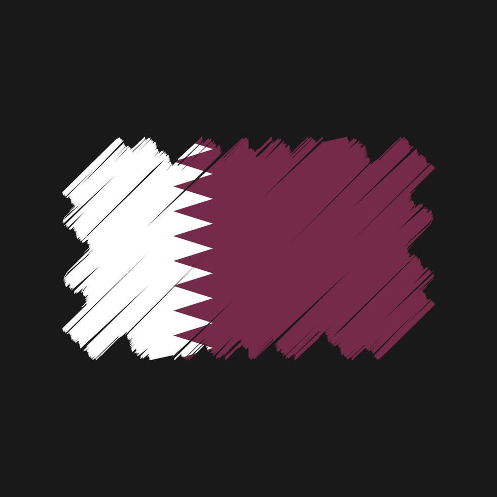 conception vectorielle du drapeau qatar. drapeau national vecteur