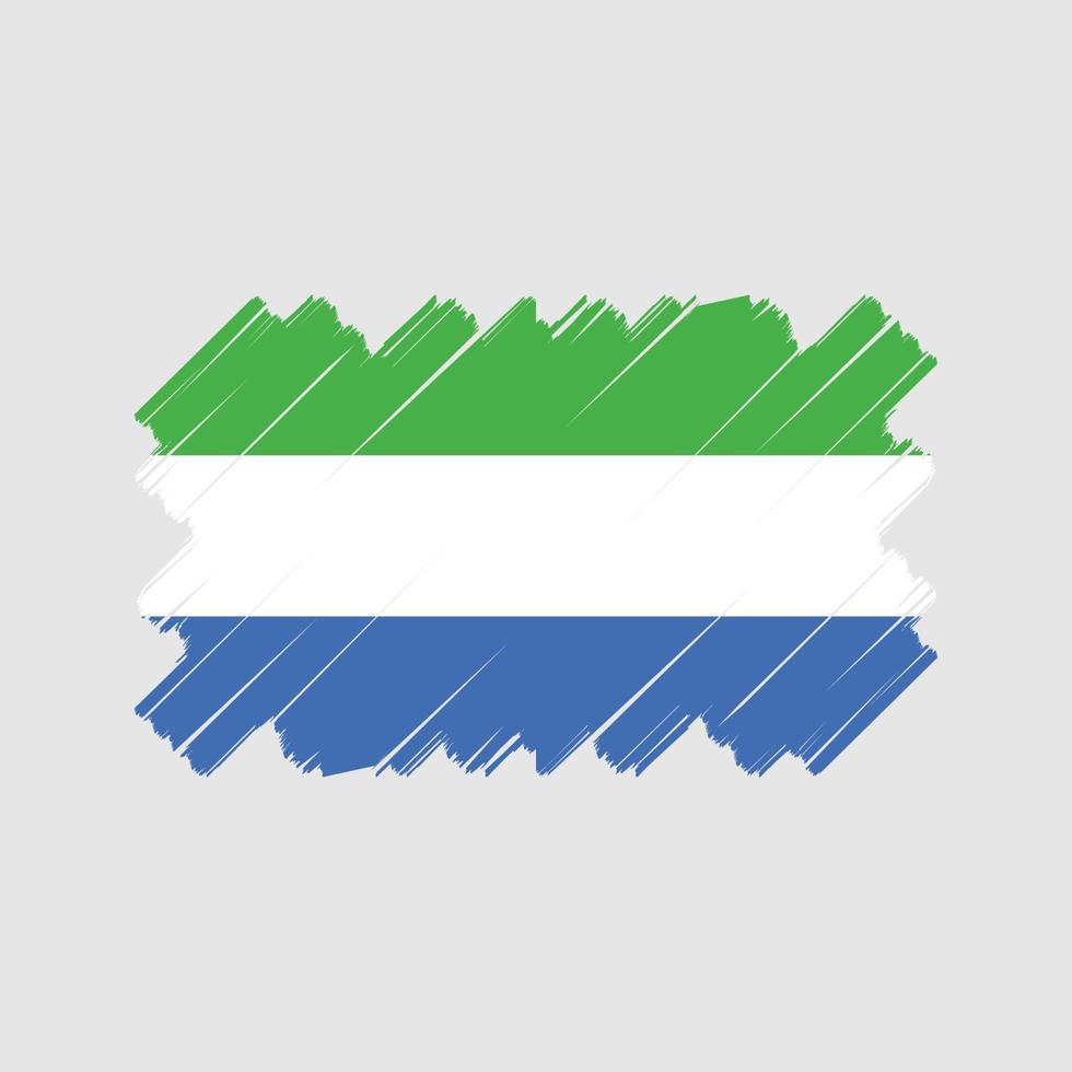 conception vectorielle du drapeau de la sierra leone. drapeau national vecteur